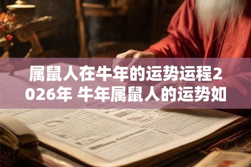 属鼠人在牛年的运势运程2026年 牛年属鼠人的运势如何