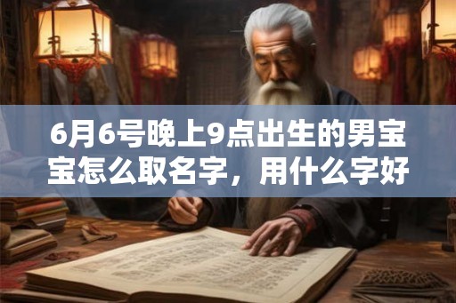 6月6号晚上9点出生的男宝宝怎么取名字，用什么字好