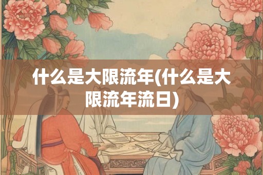 什么是大限流年(什么是大限流年流日) 什么是大限流年(什么是大限流年流日)
