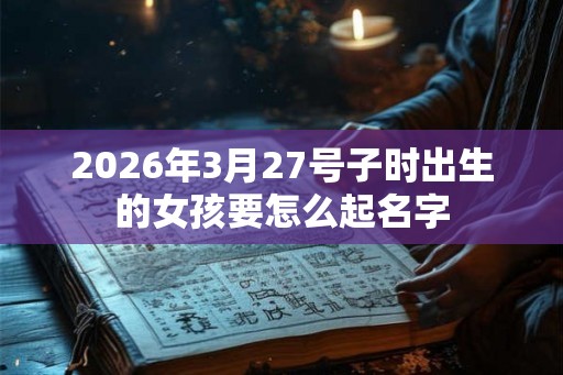 2026年3月27号子时出生的女孩要怎么起名字