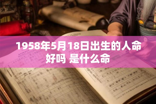1958年5月18日出生的人命好吗 是什么命