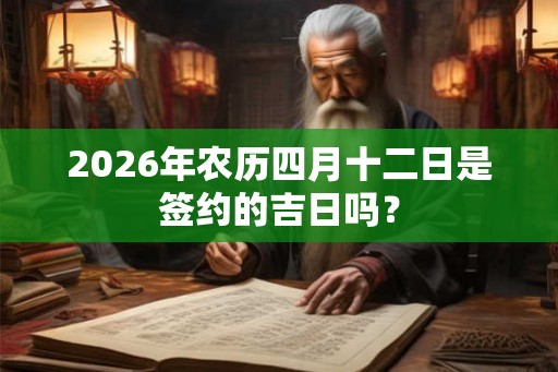 2026年农历四月十二日是签约的吉日吗？