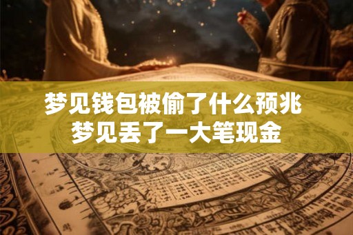 梦见钱包被偷了什么预兆 梦见丢了一大笔现金 梦见钱包被偷了什么预兆 梦见丢了一大笔现金