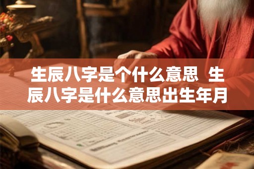 生辰八字是个什么意思 生辰八字是什么意思出生年月吗 生辰八字是个什么意思 生辰八字是什么意思出生年月吗