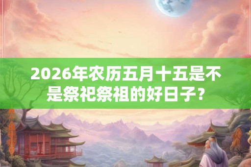 2026年农历五月十五是不是祭祀祭祖的好日子？