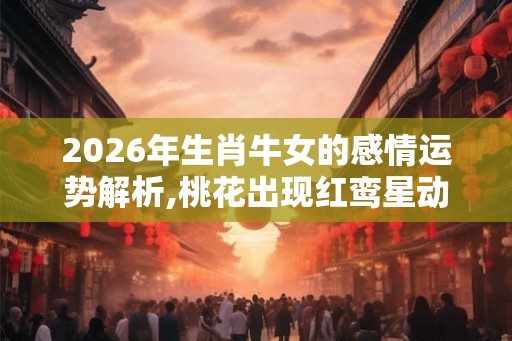 2026年生肖牛女的感情运势解析,桃花出现红鸾星动
