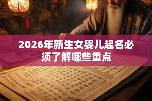 2026年新生女婴儿起名必须了解哪些重点