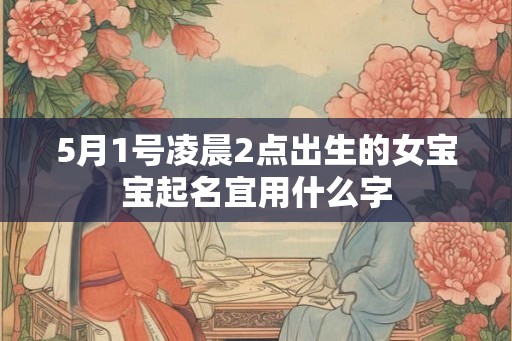 5月1号凌晨2点出生的女宝宝起名宜用什么字