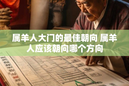 属羊人大门的最佳朝向 属羊人应该朝向哪个方向