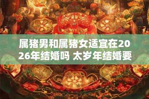 属猪男和属猪女适宜在2026年结婚吗 太岁年结婚要注意什么