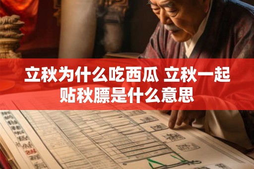 立秋为什么吃西瓜 立秋一起贴秋膘是什么意思