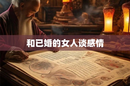 和已婚的女人谈感情