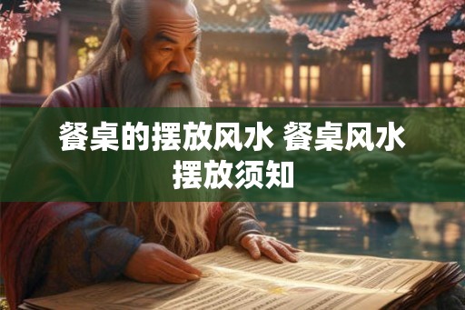 餐桌的摆放风水 餐桌风水摆放须知