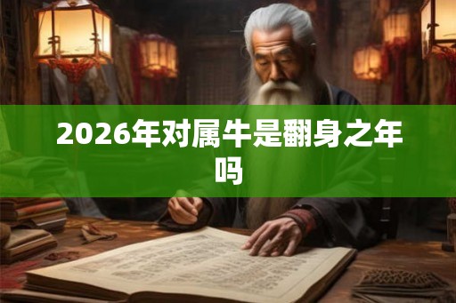 2026年对属牛是翻身之年吗