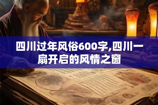 四川过年风俗600字,四川一扇开启的风情之窗