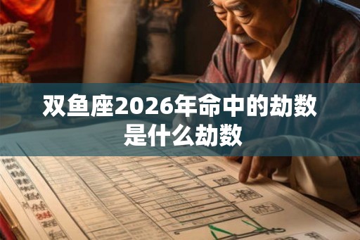 双鱼座2026年命中的劫数 是什么劫数