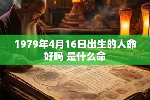 1979年4月16日出生的人命好吗 是什么命