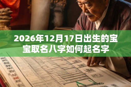 2026年12月17日出生的宝宝取名八字如何起名字 2026年12月17日出生的宝宝取名八字如何起名字