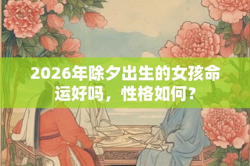 2026年除夕出生的女孩命运好吗，性格如何？