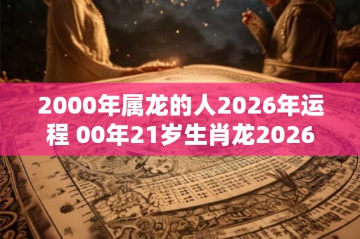 2000年属龙的人2026年运程 00年21岁生肖龙2026年运势