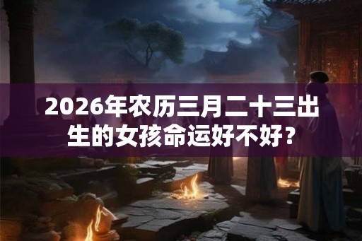 2026年农历三月二十三出生的女孩命运好不好？