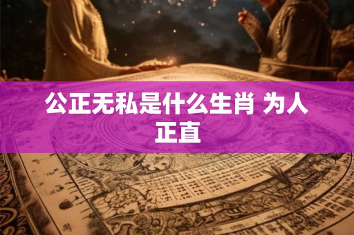公正无私是什么生肖 为人正直