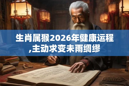 生肖属猴2026年健康运程,主动求变未雨绸缪