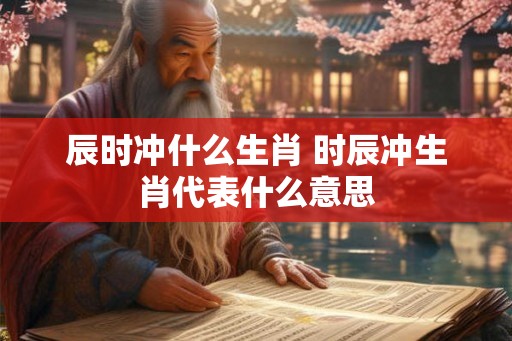 辰时冲什么生肖 时辰冲生肖代表什么意思