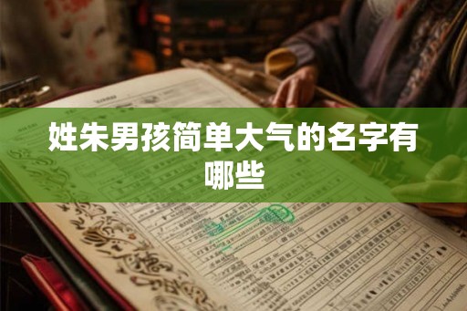 姓朱男孩简单大气的名字有哪些
