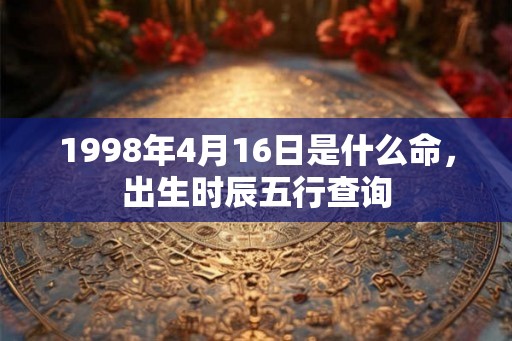 1998年4月16日是什么命，出生时辰五行查询