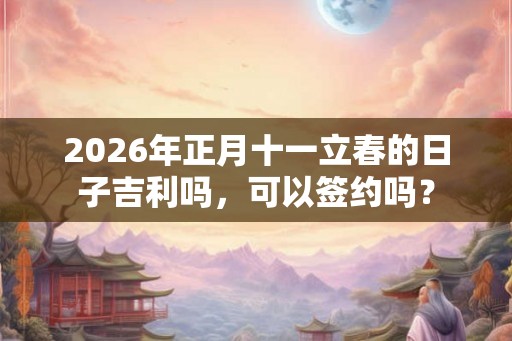 2026年正月十一立春的日子吉利吗,可以签约吗? 2026年正月十一立春的日子吉利吗,可以签约吗?