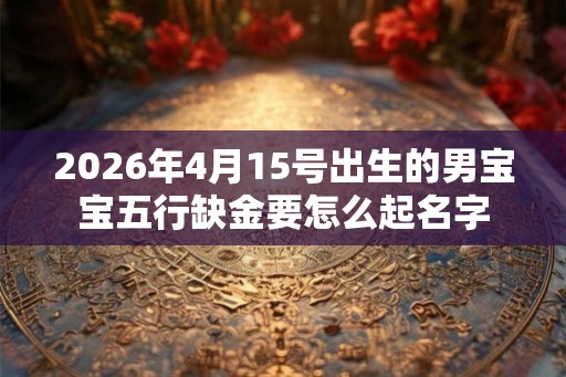 2026年4月15号出生的男宝宝五行缺金要怎么起名字