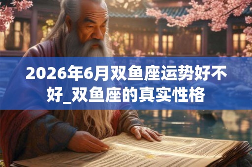 2026年6月双鱼座运势好不好_双鱼座的真实性格 2026年6月双鱼座运势好不好_双鱼座的真实性格