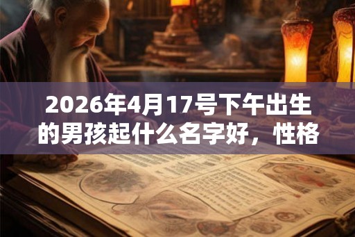 2026年4月17号下午出生的男孩起什么名字好，性格怎么样？