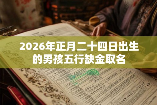 2026年正月二十四日出生的男孩五行缺金取名
