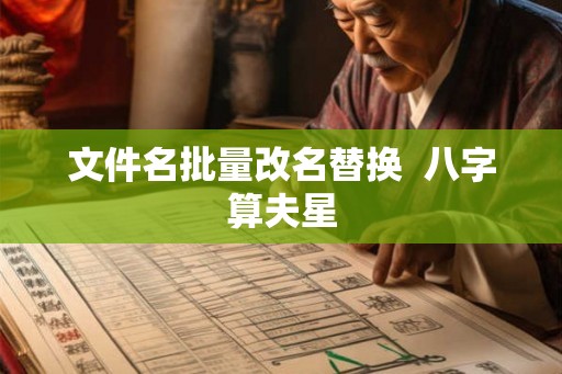 文件名批量改名替换  八字算夫星