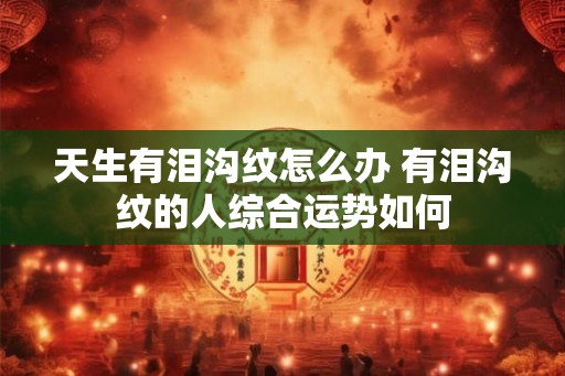 天生有泪沟纹怎么办 有泪沟纹的人综合运势如何