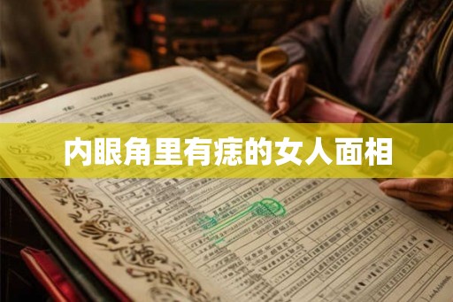 内眼角里有痣的女人面相 内眼角里有痣的女人面相
