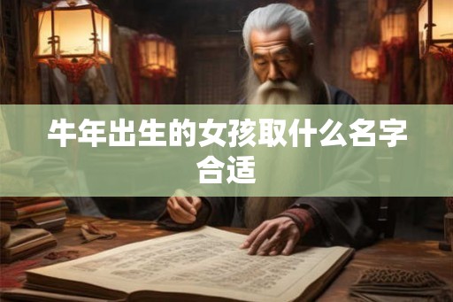 牛年出生的女孩取什么名字合适
