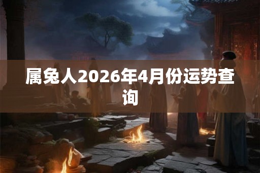 属兔人2026年4月份运势查询
