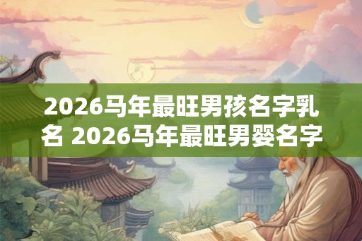 2026马年最旺男孩名字乳名 2026马年最旺男婴名字乳名是什么