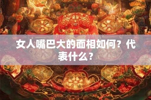 女人嘴巴大的面相如何？代表什么？