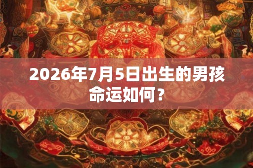 2026年7月5日出生的男孩命运如何？