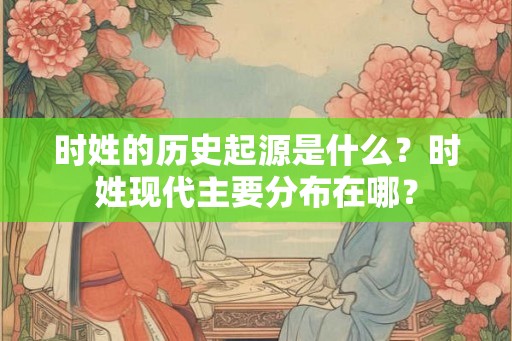 时姓的历史起源是什么?时姓现代主要分布在哪? 时姓的历史起源是什么?时姓现代主要分布在哪?
