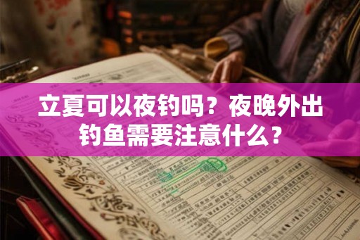 立夏可以夜钓吗？夜晚外出钓鱼需要注意什么？