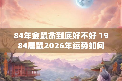 84年金鼠命到底好不好 1984属鼠2026年运势如何 84年金鼠命到底好不好 1984属鼠2026年运势如何
