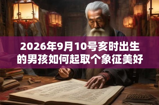 2026年9月10号亥时出生的男孩如何起取个象征美好的名字，五行属什么