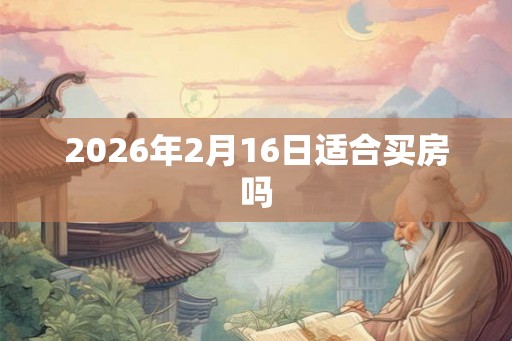 2026年2月16日适合买房吗 2026年2月16日适合买房吗