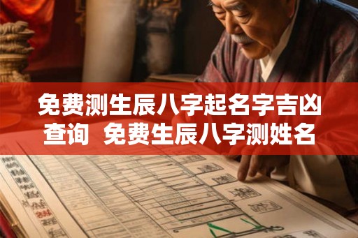 免费测生辰八字起名字吉凶查询  免费生辰八字测姓名