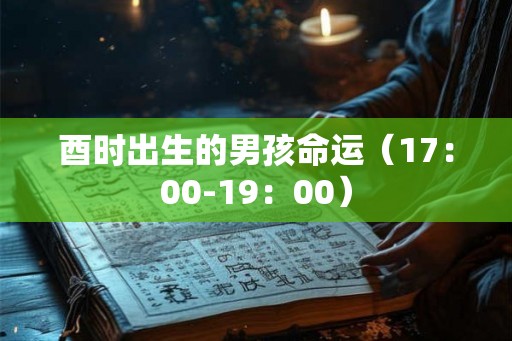 酉时出生的男孩命运（17：00-19：00）